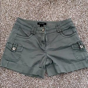 Grey-green shorts